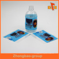 best price customized plastic water bottle label,fancy adhesive customized plastic water bottle sticker label